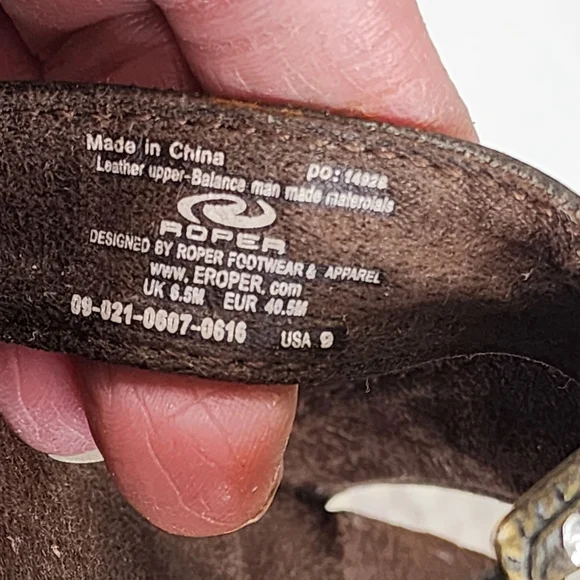 Roper Black Sandals with Decorative Studs - Picture 7 of 7